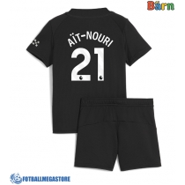 Fotballdrakt Barn Manchester City Rayan Ait-Nouri #21 Bortedraktsett 2025-26 Kortermet (+ Korte bukser)